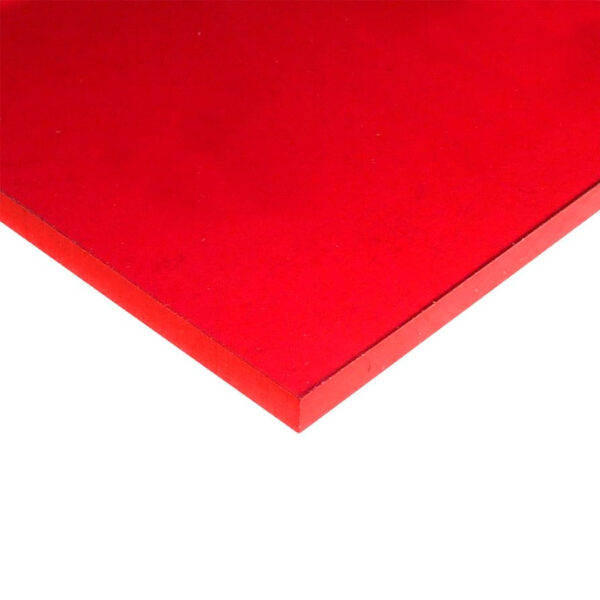 Placa Acrílico Rojo Transparente 2mm Corte A Medida - Imagen 2