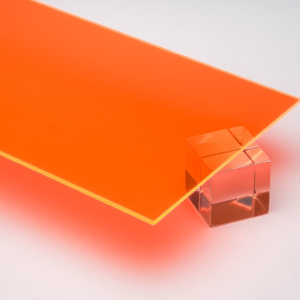 Placa De Acrílico Naranja Fluo 2mm Corte A Medida